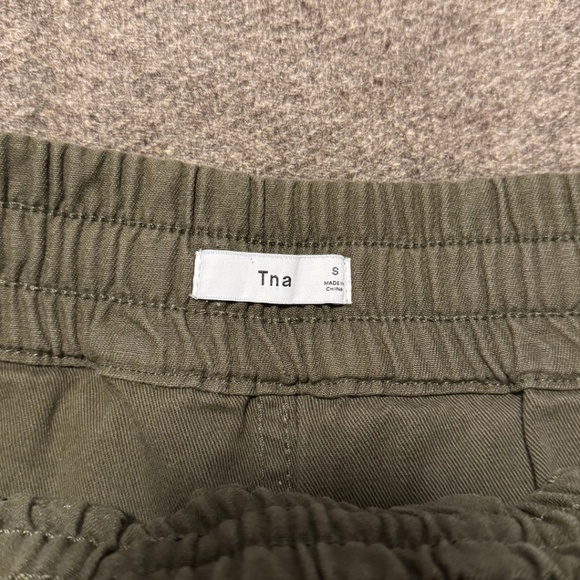 Olive Green Y2K TNA Drawstring Cargo Pants - Picture 3 of 3